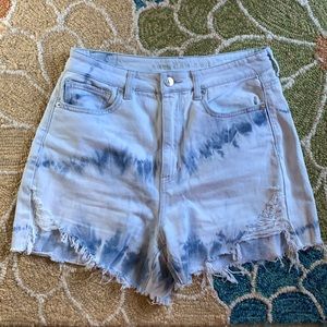 American eagle tie dye high rise mom short
